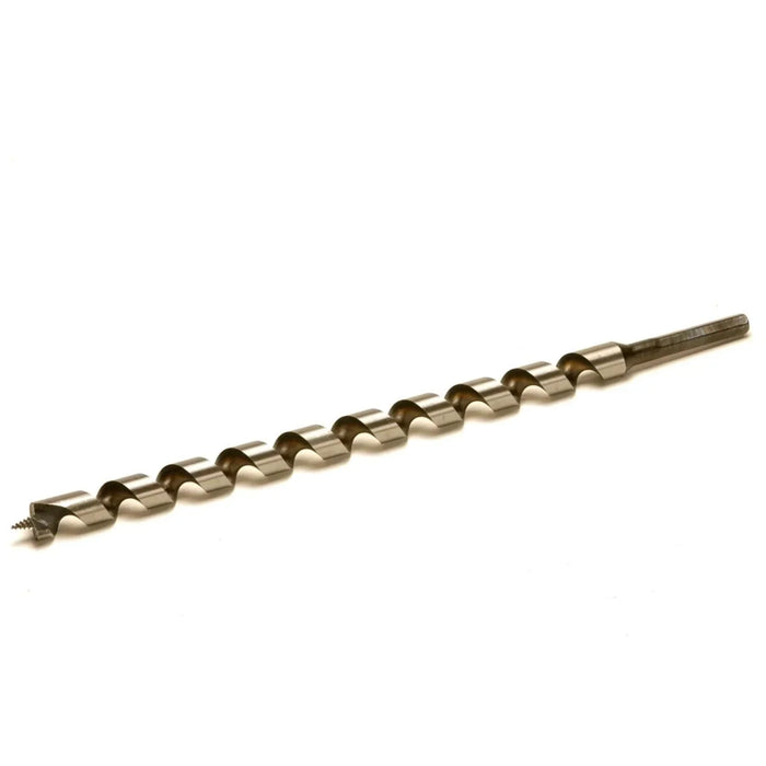 Metal auger on a white background