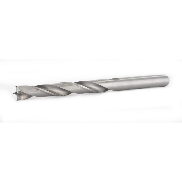 Metal drill bit on a white background