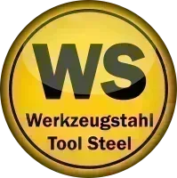 Yellow circular logo with 'WS' and 'Werkzeugstahl Tool Steel' text