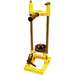 Yellow metal drill stand  on a white background