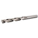 Metal drill bit on a white background