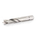 Metal drill bit on a white background