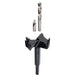 black countersink including two drill bits with hex shank on a white background