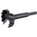 Black drill bit with a star-shaped head on a white background