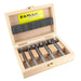 Set of 5 Forstner bits in a wooden box with Famag brand label.