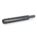 Black metal cylindrical component on a white background