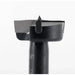 Black drill bit on a white background