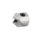 silver coloured Metal countersink on a white background