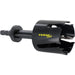 Black hole saw with 'FAMAG' branding on mounting shaft on a white background