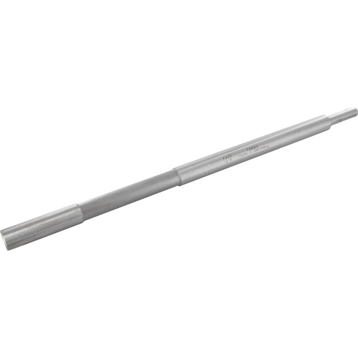Silver metal guide pin on a white background