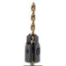 Drill bit with a black vario countersink fitted on a white background
