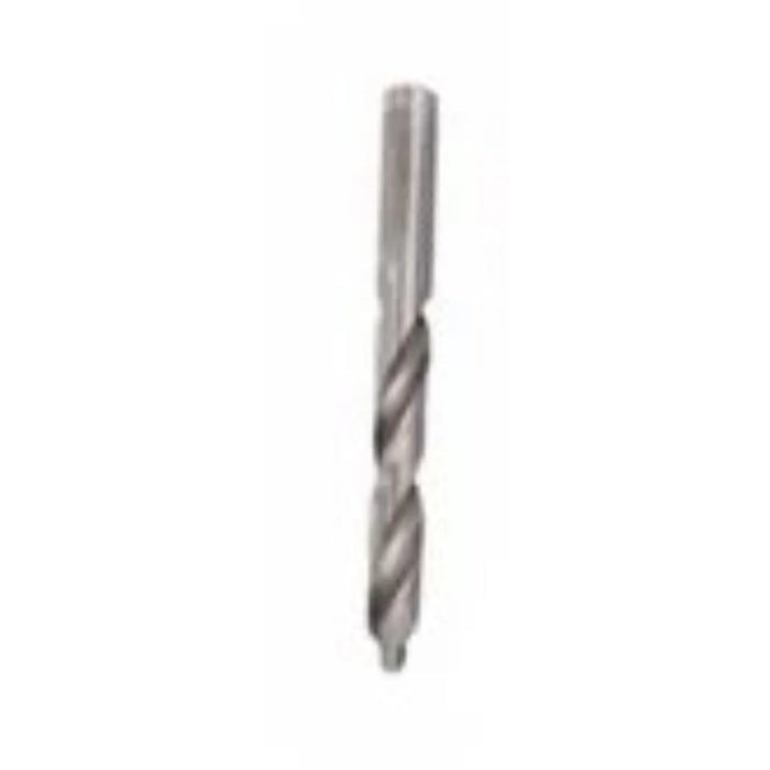 Metal drill bit on a white background