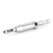 Metallic self centring hinge hole drill on a white background