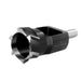 Metal drill bit on a white background